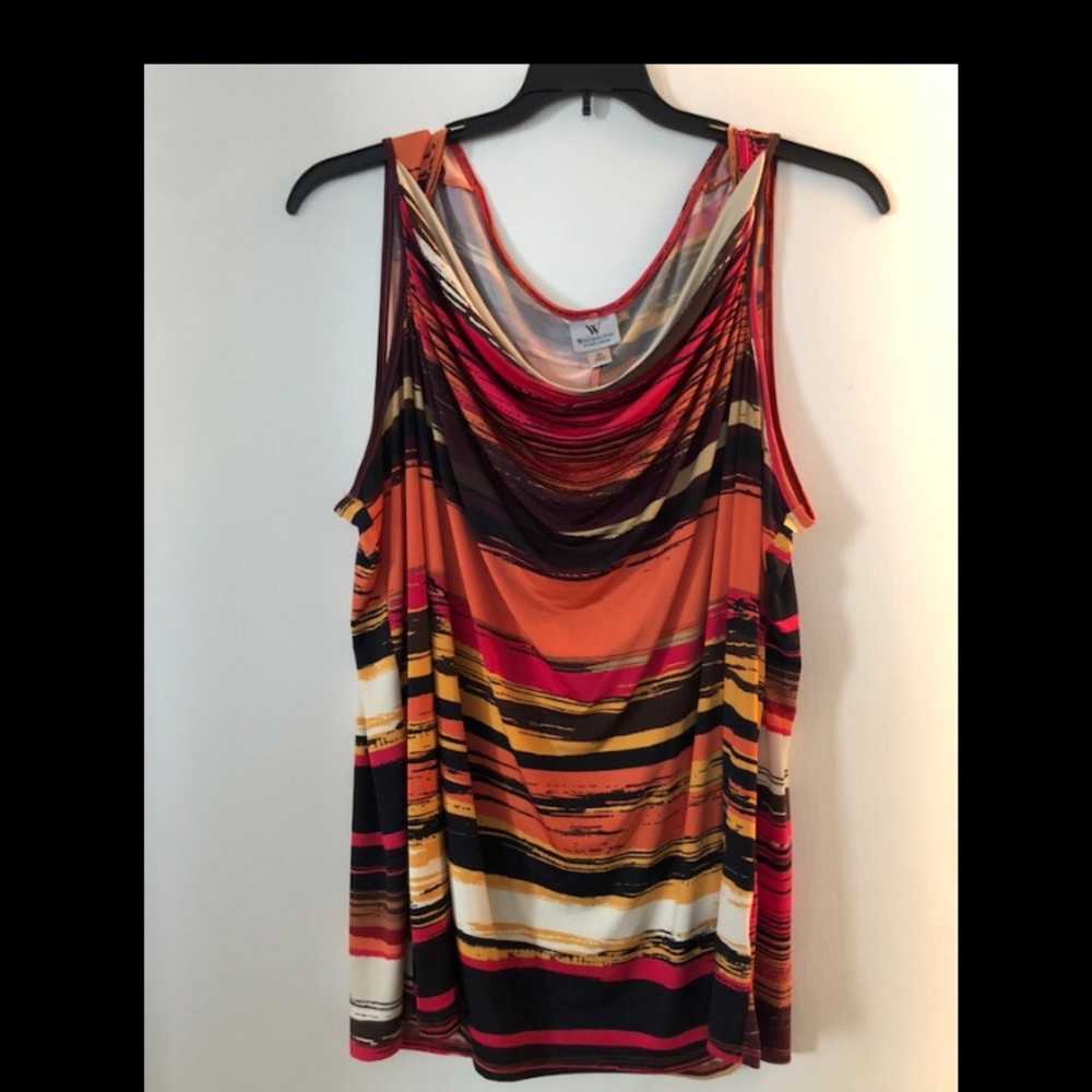 Worthington Plus Womens Sleeveless Top